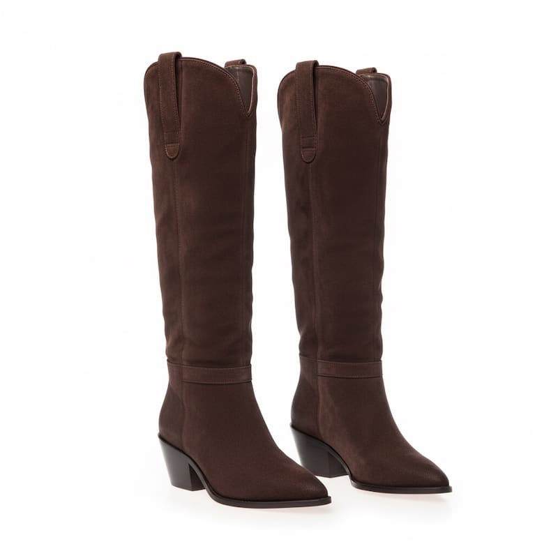 Copenhagen Shoes Suede Tall Western Boot