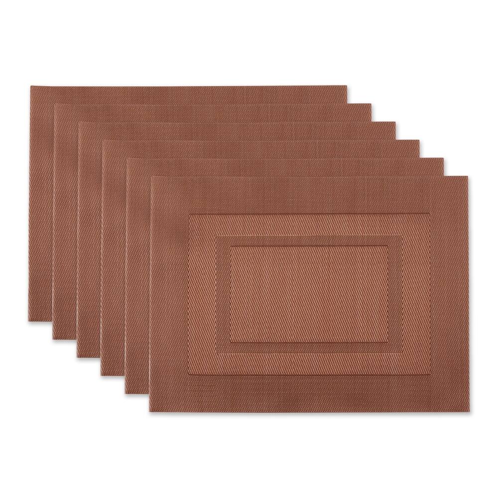 DII Sage Green PVC Doubleframe Placemat 6 Piece