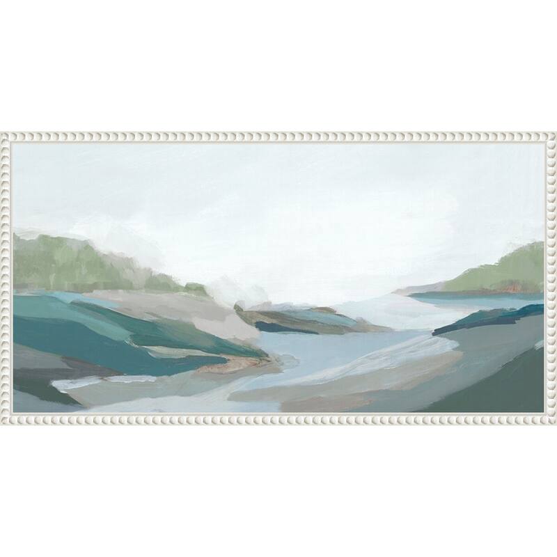 Return to Nature II by Isabelle Z (27 x 14 in.), Framed Canvas Wall Art Print - Sylvie Beaded White