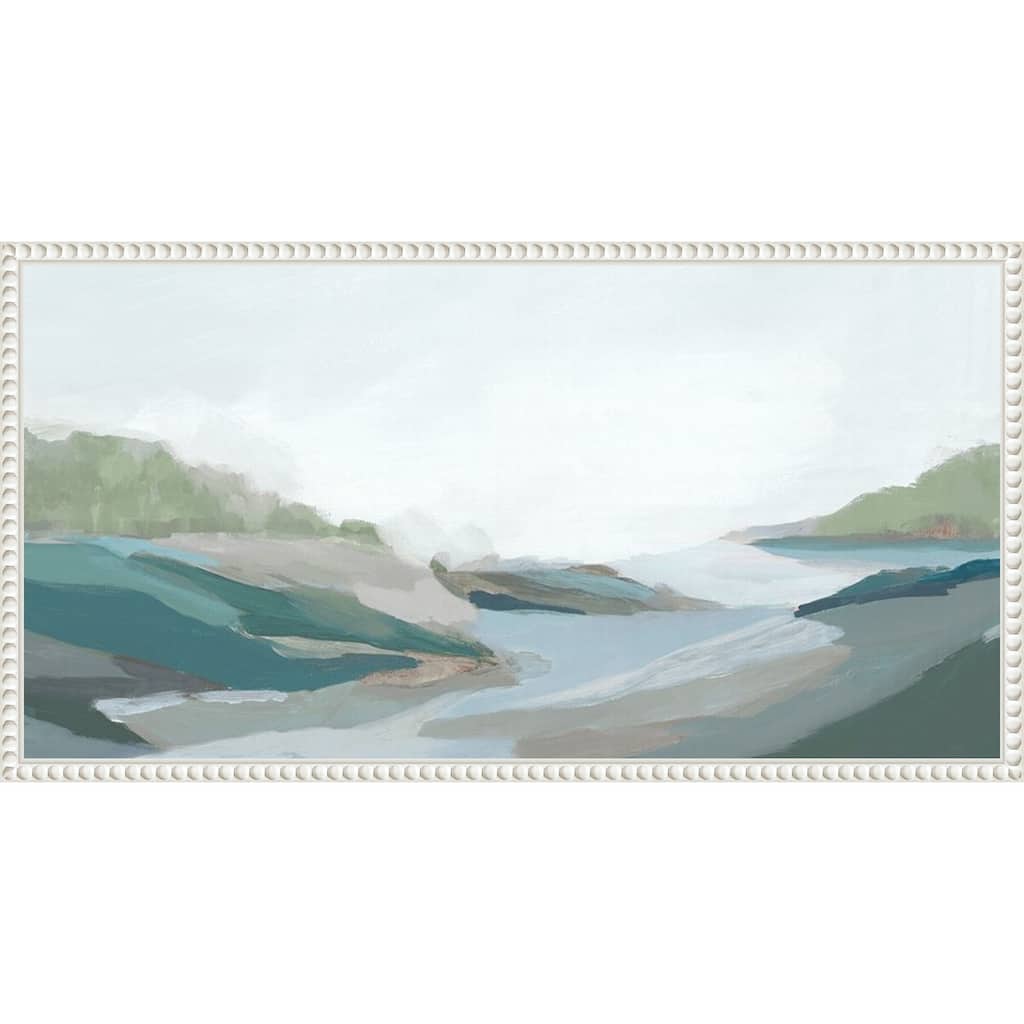 Return to Nature II by Isabelle Z (27 x 14 in.), Framed Canvas Wall Art Print - Sylvie Beaded White