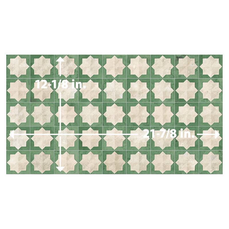 Merola Tile Tetuan Astre Arena Emerald 12-1/8" x 21-7/8" Porcelain Wall Tile