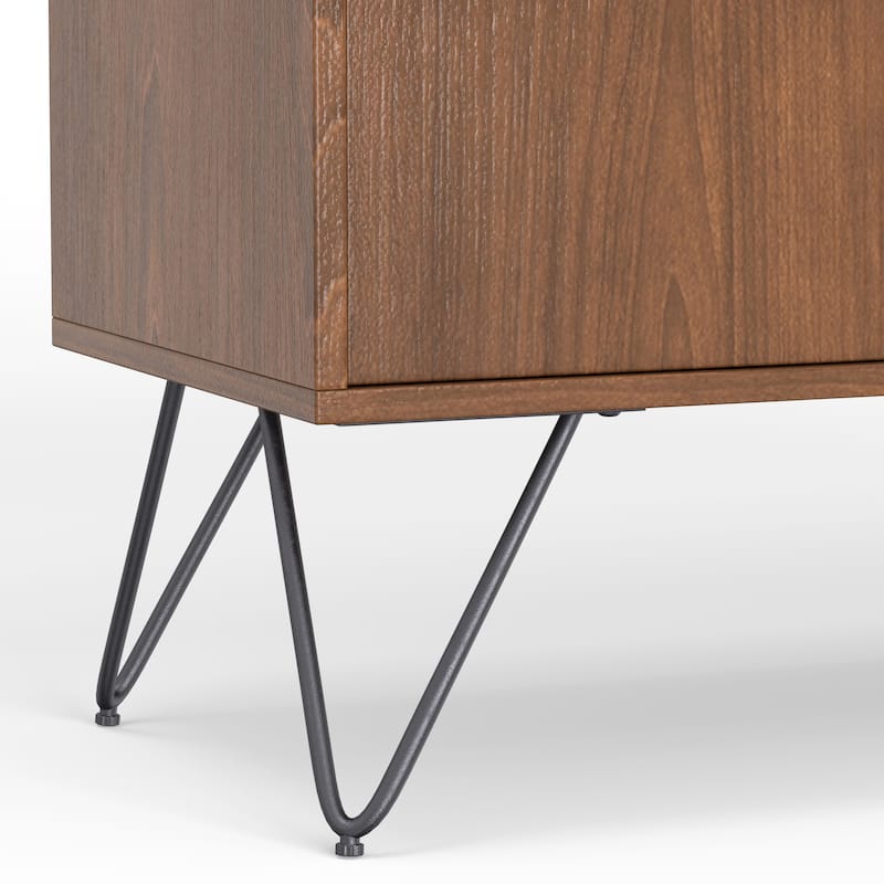WYNDENHALL Moreno 60 inch Wide Industrial TV Media Stand For TVs up to 65 inches - 60"w x 18"d x 25" h