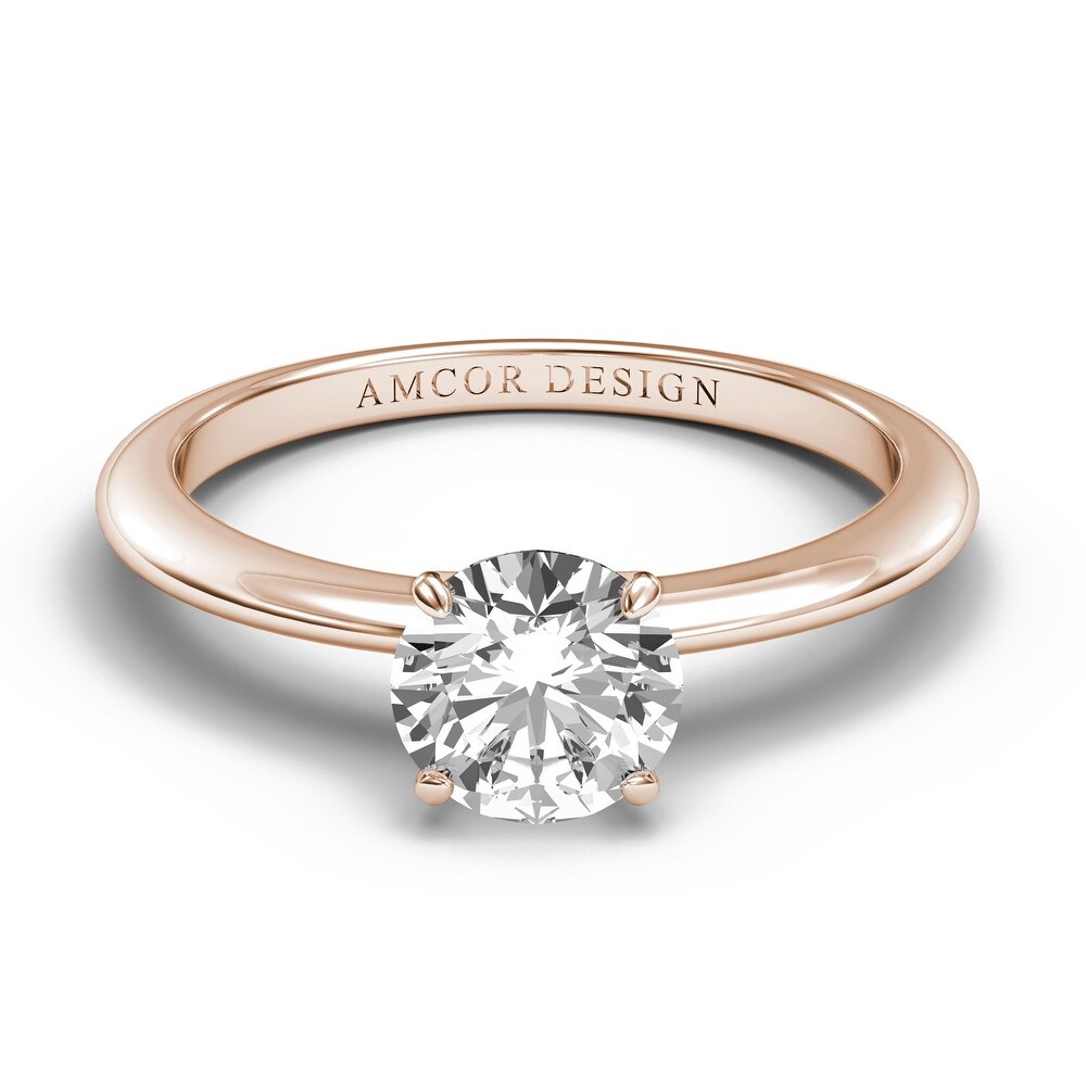 Amcor Design 14kt Gold 3 8 Carat Diamond Engagement Ring Round Prong Set Solitaire Rose 5 5 From Overstock Com Daily Mail