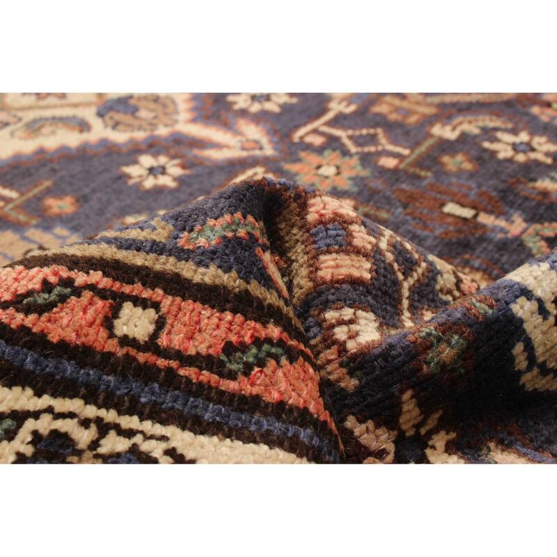 ECARPETGALLERY Hand-knotted Andelz Dark Navy Wool Rug - 3'3 x 9'9