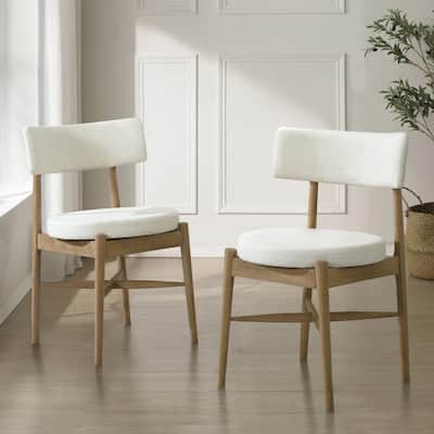 Lumen Dining Chairs Rubberwood (Set of 2 ) by Christopher Knight Home