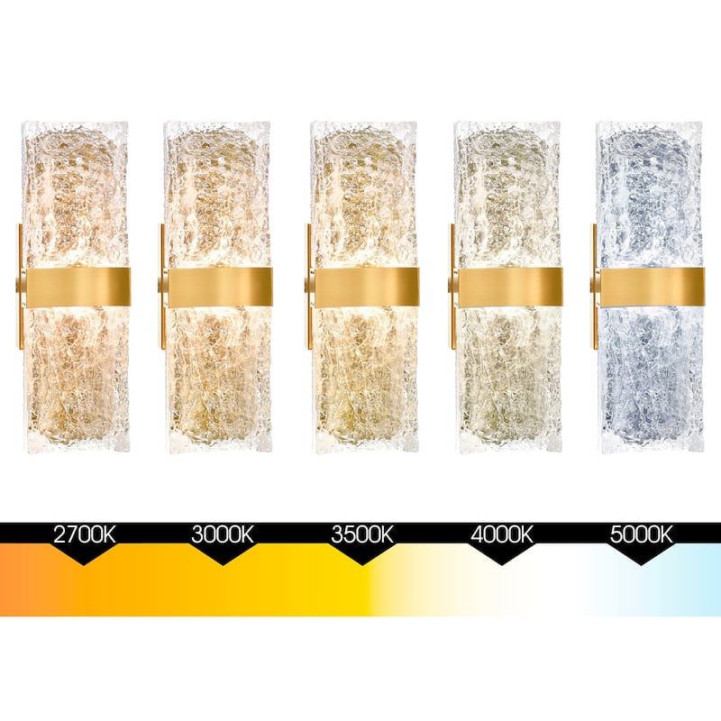 Lava Integrated LED Brass Wall Light