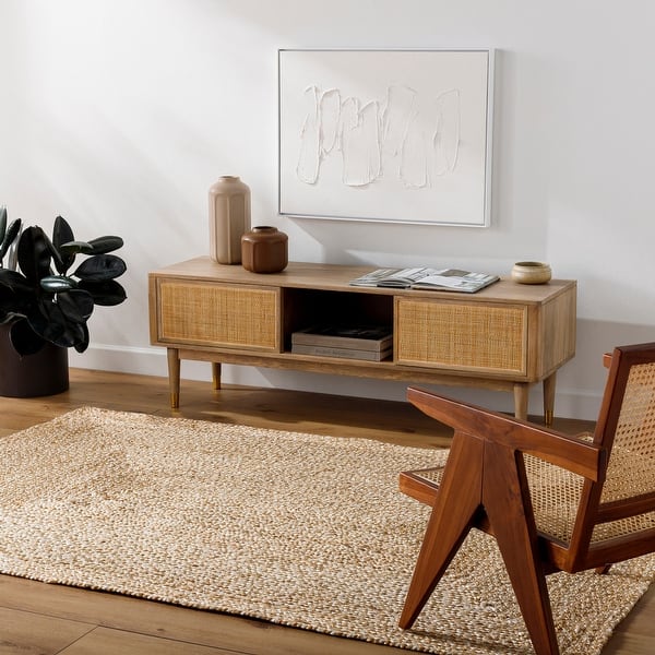 slide 2 of 11, Jovan Farmhouse Jute Area Rug Camel - 2' 3" x 3' 9"