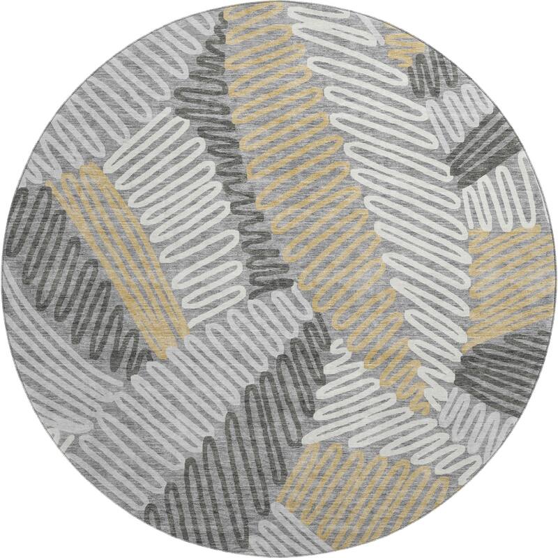 Premium Washable Super Soft Contemporary Leaf Mayfield Rug