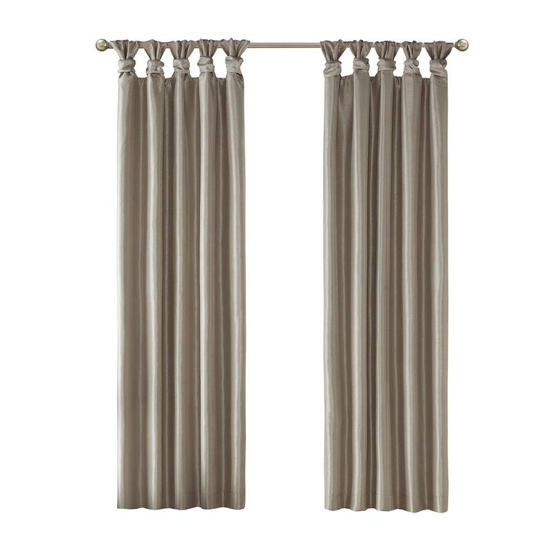 Twist Tab Total Blackout Window Curtain Panel Pewter 50x84" Blackout
