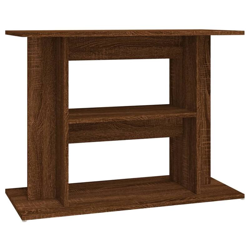 vidaXL Aquarium Stand Brown Oak Engineered Wood 31.5 x 13.8 x 23.6 in - 13.8 x 31.5 x 23.6