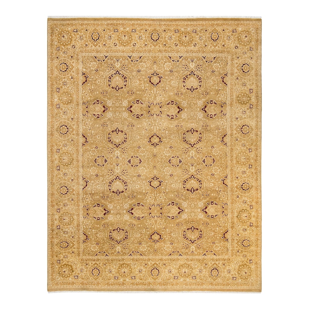 Mogul, One-of-a-Kind Hand-Knotted Area Rug - Yellow, 8' 1" x 10' 4" - 8'1" x 10'4"