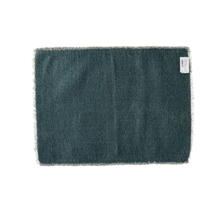 Handwoven Rectangular Placemat - 19.5" - Aqua Blue