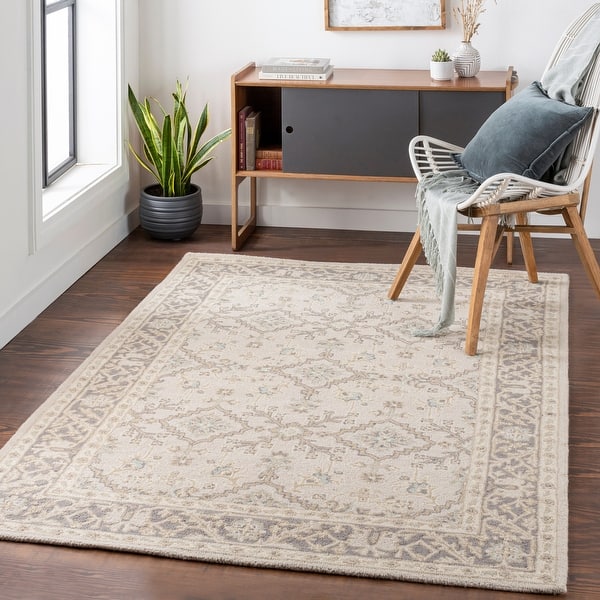 slide 2 of 12, Ringwood Hand Tufted Traditional Border Wool Area Rug