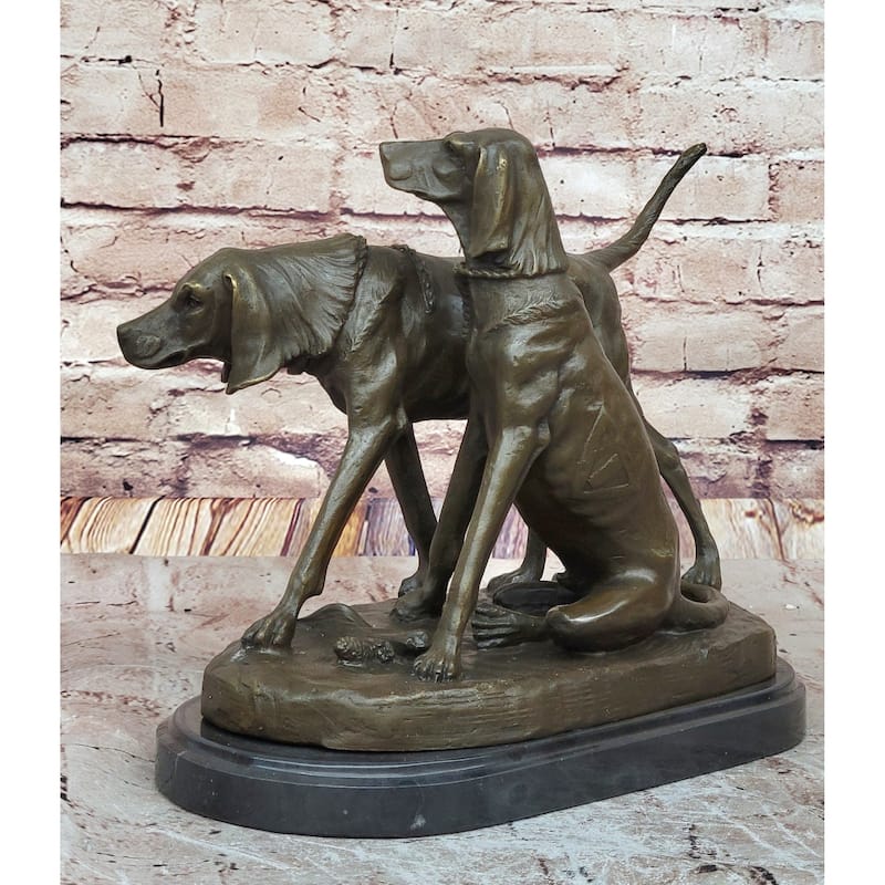 Service Imitative Dogs Hunting Hound Retriever Imitative Dog Hot Cast Bronze Sculpture Statue Decor