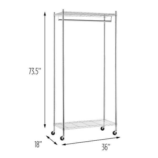 HoneyCanDo Chrome Heavy Duty Rolling Clothes Rack Bed Bath & Beyond