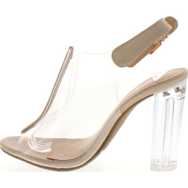 lucite sandals