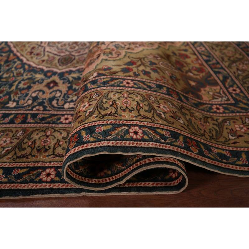 Vegetable Dye Anatolian Turkish Vintage Rug Handmade Blue Wool Carpet - 6'7" X 8'9"