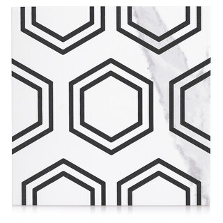 Industry Tile 9x9 Elegance Statuario Hexa Pattern Porcelain Floor and ...