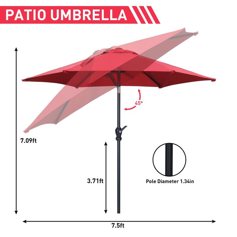 Ainfox Patio Umbrella Without Base for Garden Patio