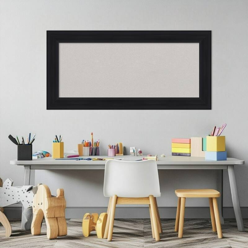 Abbey Black Framed Cork Board - Bulletin Board, Organization Board, Pin Board