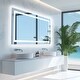 preview thumbnail 6 of 12, XXL Digital Displays Mirror with Bluetooth and Lights LED Makeup Mirror Dimmable 3 Modes - 47.24x23.62''