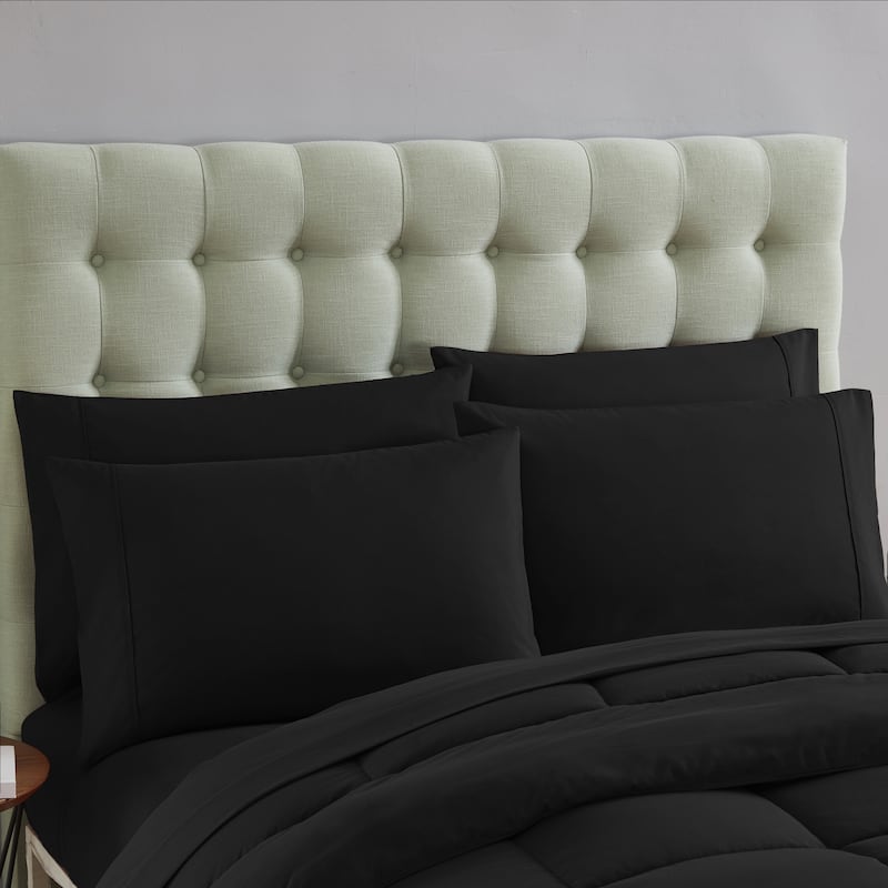 Sweet Home Collection Luxury Solid Bed-In-a-Bag with Sheet Set