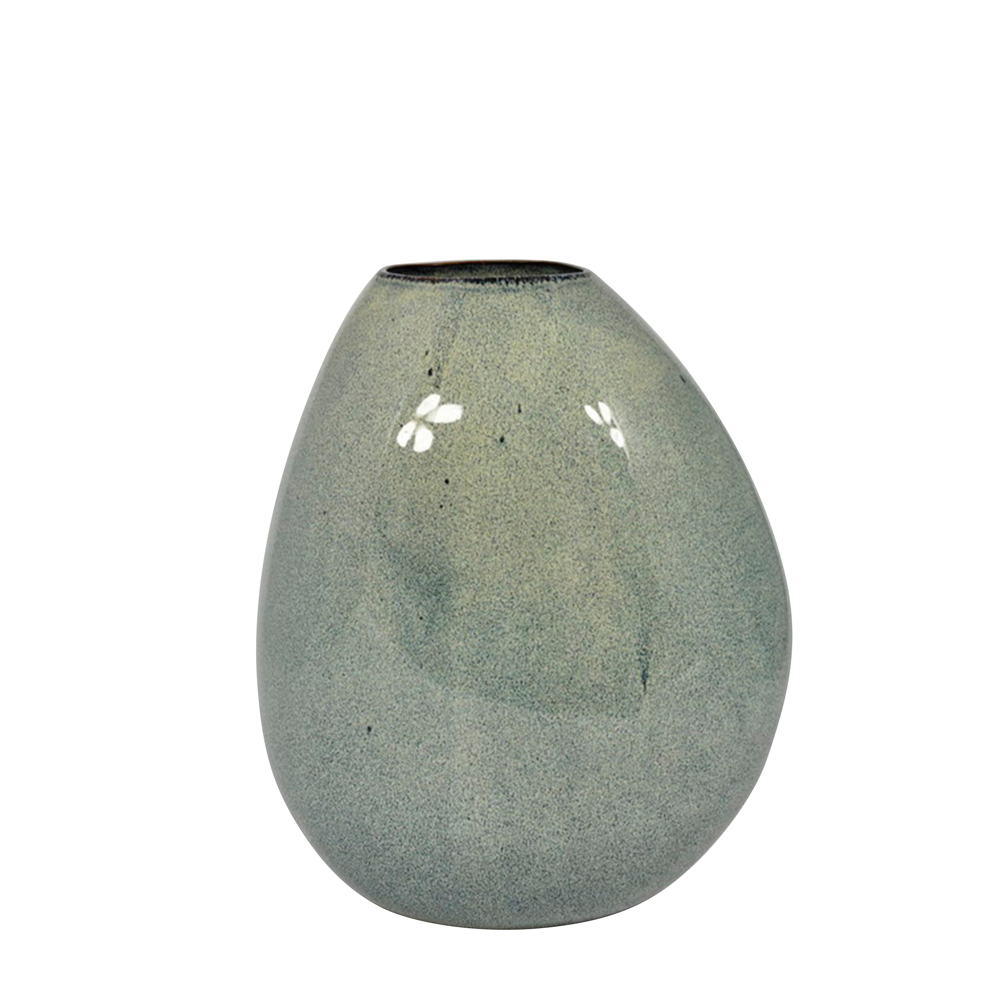 Shop Decorative Glazed Ceramic Boulder Vase Small Gray Free