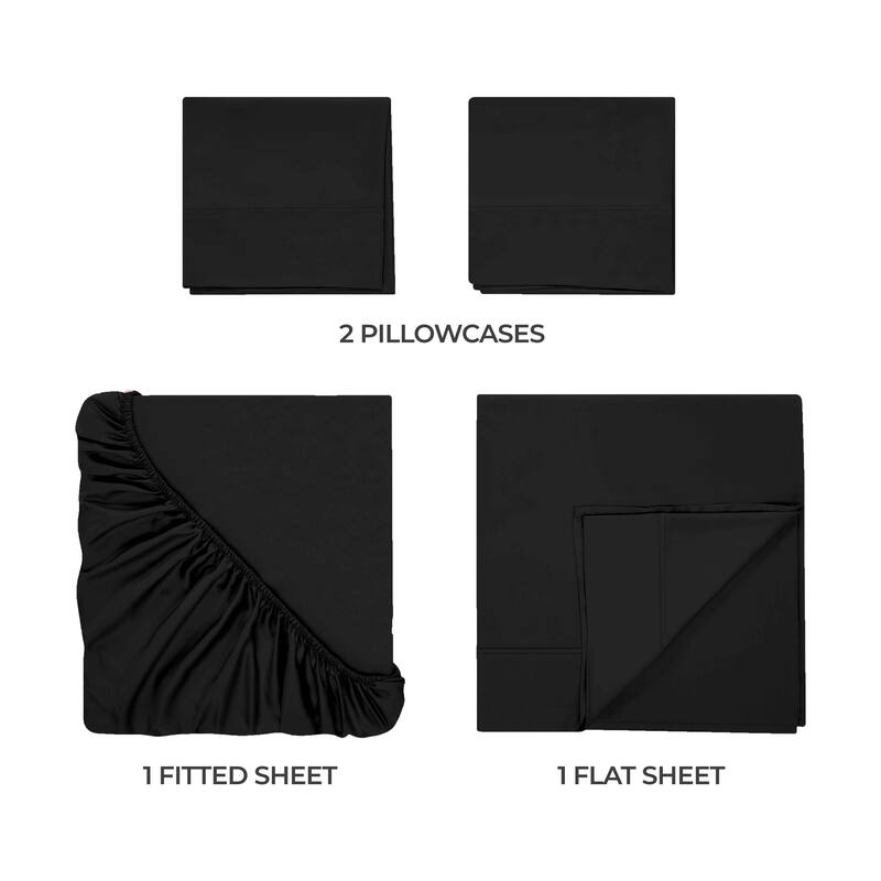 Superior Egyptian Cotton 300 Thread Count Solid Bed Sheet Set
