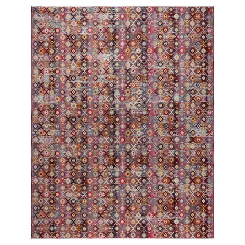 Gertmenian Sierra Henna Moroccan Bohemian Tribal Red Multi Indoor/ Outdoor Area Rug