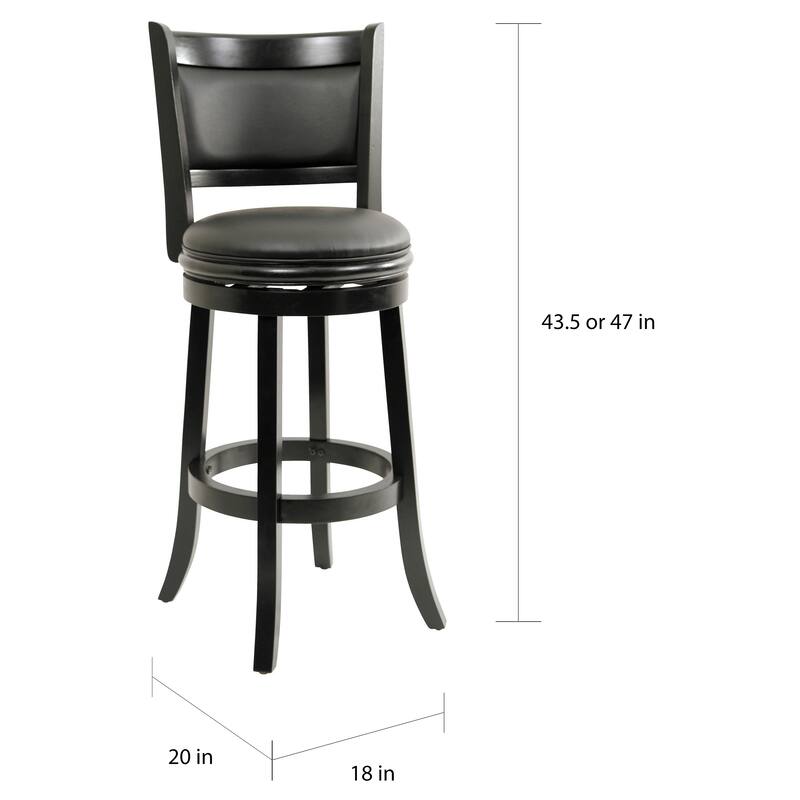 Augusta Wood Indoor Swivel Barstool