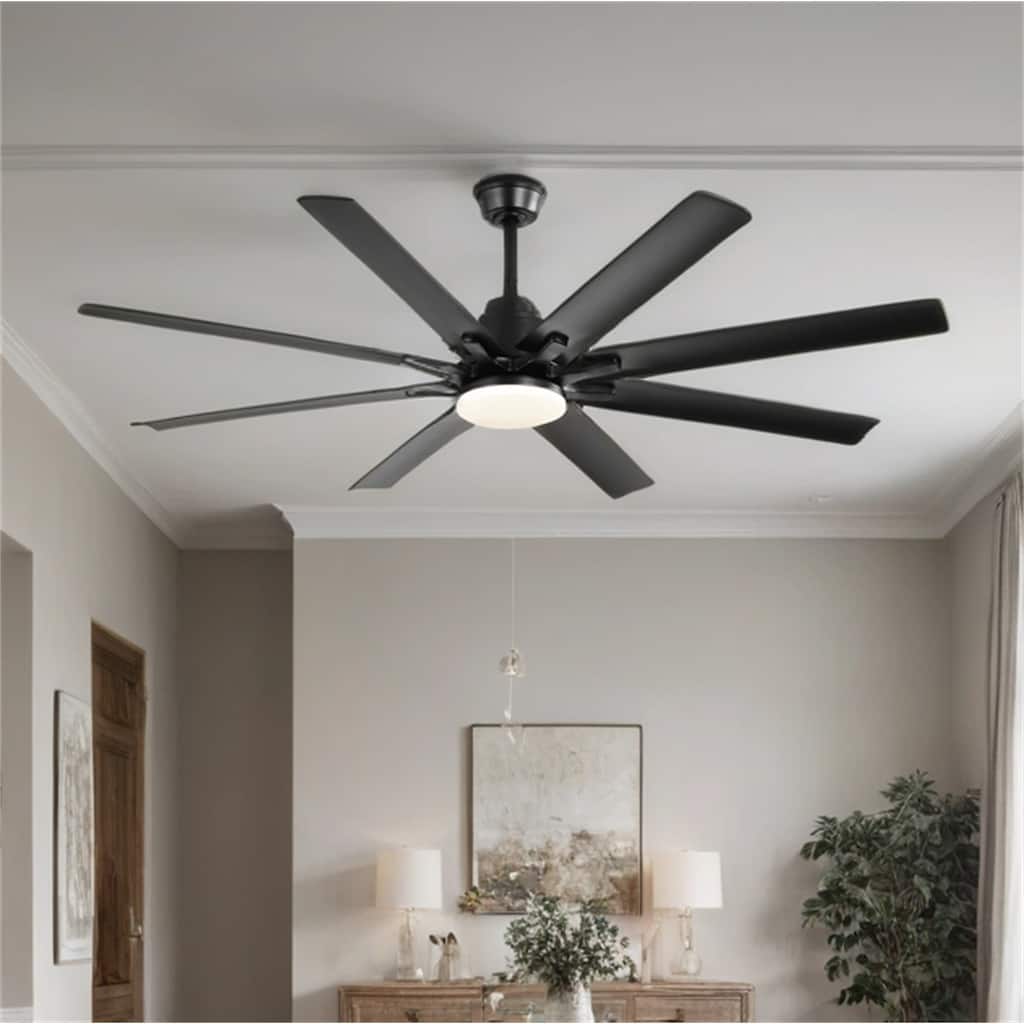 52" Smart Ceiling Fan Light with 6 Speed,8 ABS Blades,Voice Remote