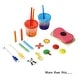 preview thumbnail 3 of 3, Easy Playhouse Wooden Whiteboard & Chalkboard Double-Sided Easel W/ Accessories