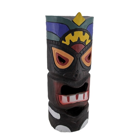 Colorful Tiki Totem Statue Solar Light 14 Inch On Colorful Tiki Totem Statue Solar Light 14 Inch