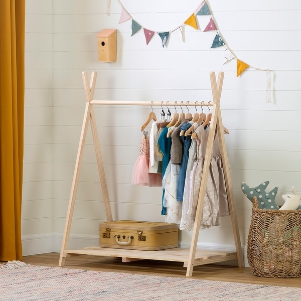Wooden clothes clearance rack for sale