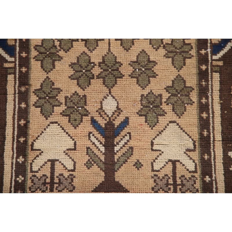 Garden Design Bakhtiari Persian Vintage Rug Hand-Knotted Wool Carpet - 6'10"x 10'2"