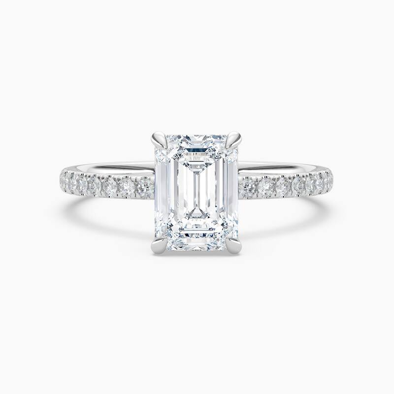 Auriya 14k Gold Lab Grown Emerald Diamond Luxe Hidden Halo Engagement Ring 1.00 to 5.00 ct. tw. (F-G, VS) - 8 - 3.00 carats - White