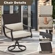 preview thumbnail 18 of 41, EROMMY Outdoor Dining Set, Swivel Rocking Chairs, Rectangular Table w Umbrella Hole, Patio Furniture Set for Backyard