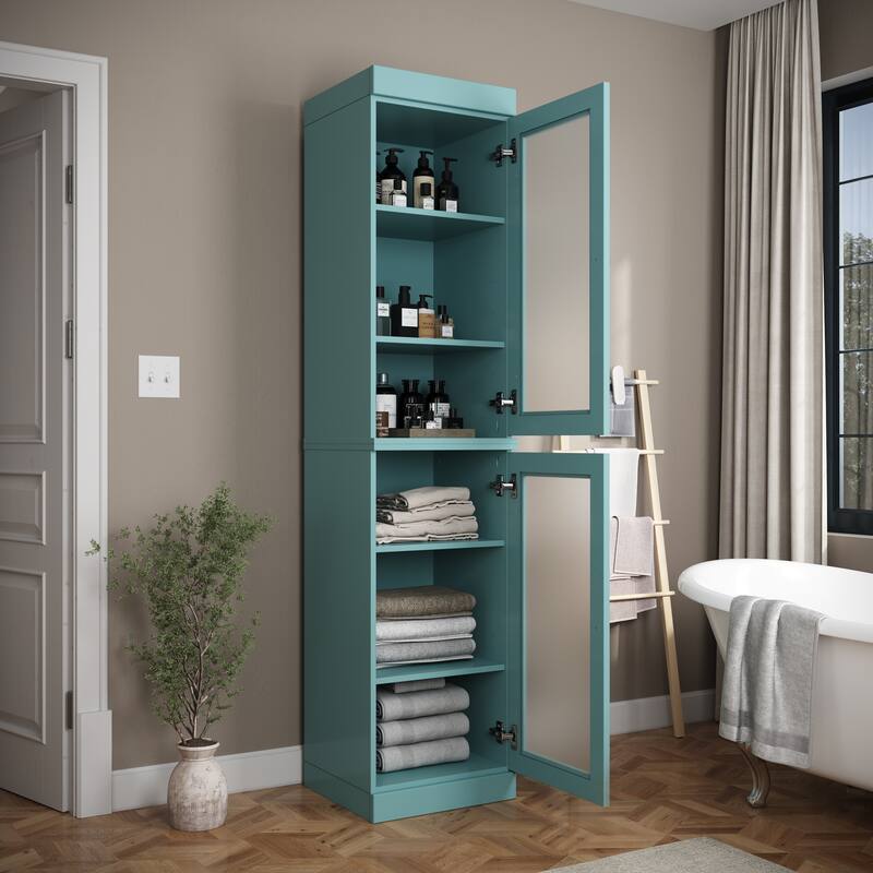 100% Solid Wood 16.5" Bathroom Cabinet with Optional Doors by Palace Imports