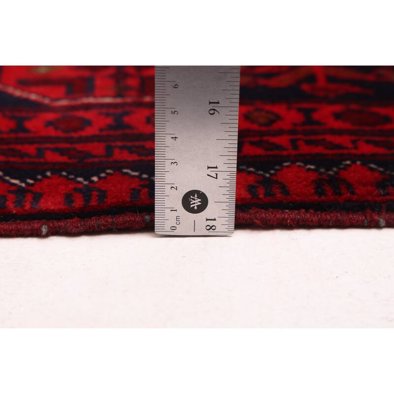 ECARPETGALLERY Hand-knotted Finest Khal Mohammadi Red Wool Rug - 4'1 x 6'1