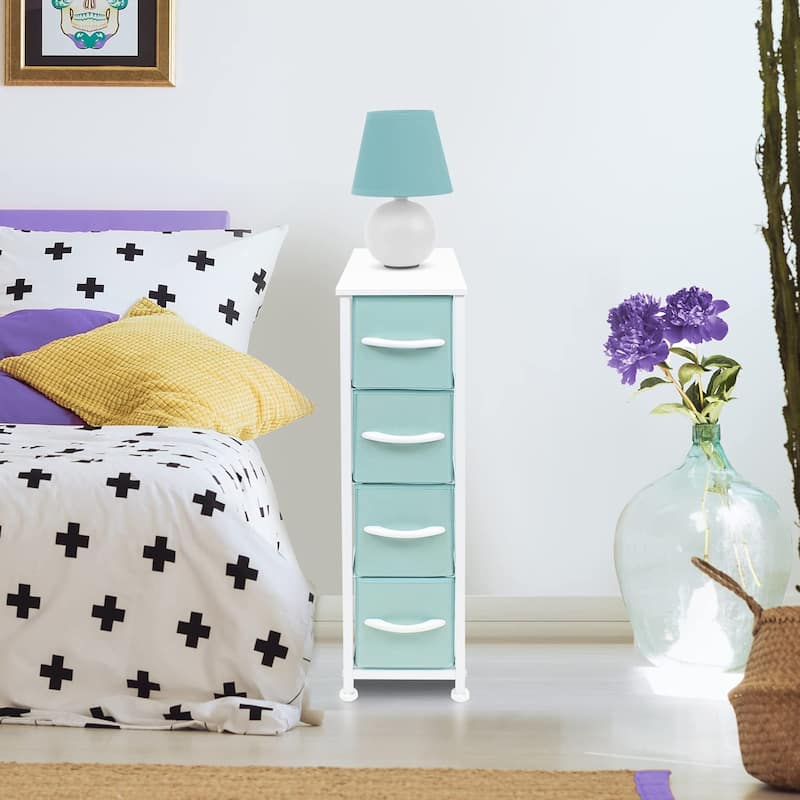 Narrow Dresser Tower with 4 Drawers - Vertical Storage for Bedroom