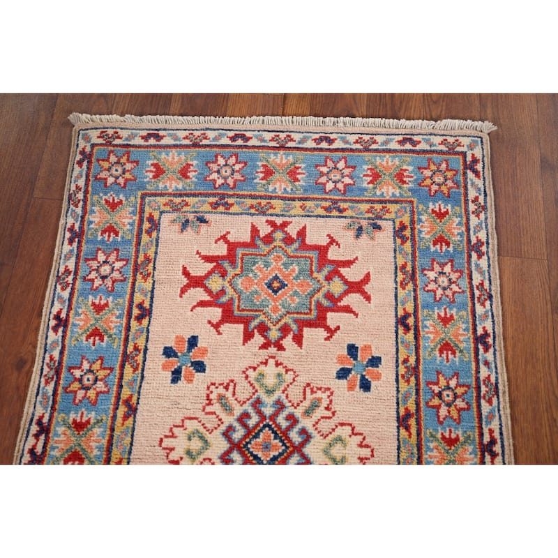 Kazak Oriental Accent Rug Hand-Knotted Wool Carpet - 1'11" x 3'0"