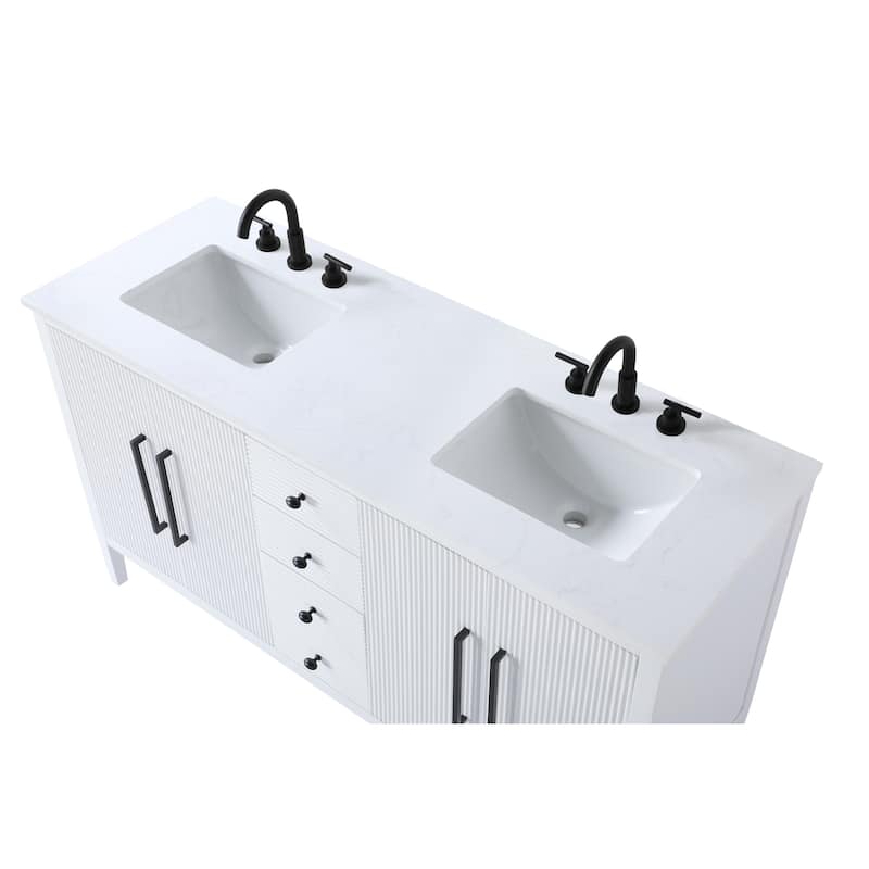 Elegant Lighting VF29660D Blakely 60" Free Standing Double Basin