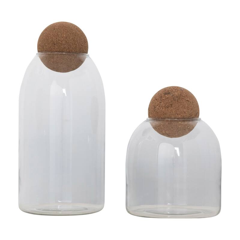 Glass Jar w/ Cork Ball Lid