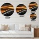 preview thumbnail 4 of 7, Designart 'Gold Silver Inward Lines' Large Modern Wall CLock