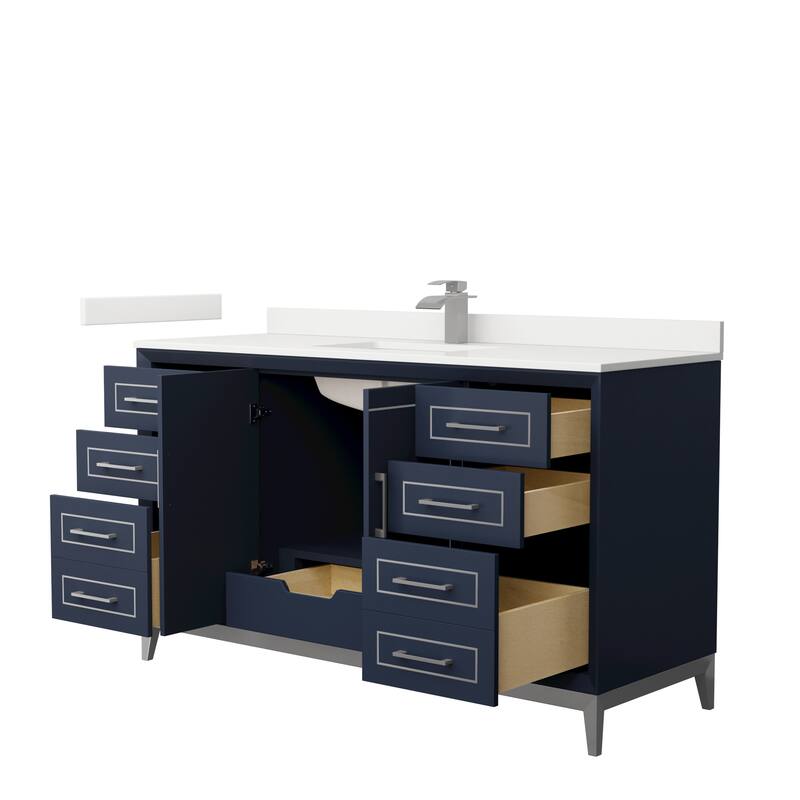 Marlena 60-inch Single Vanity, Quartz Top