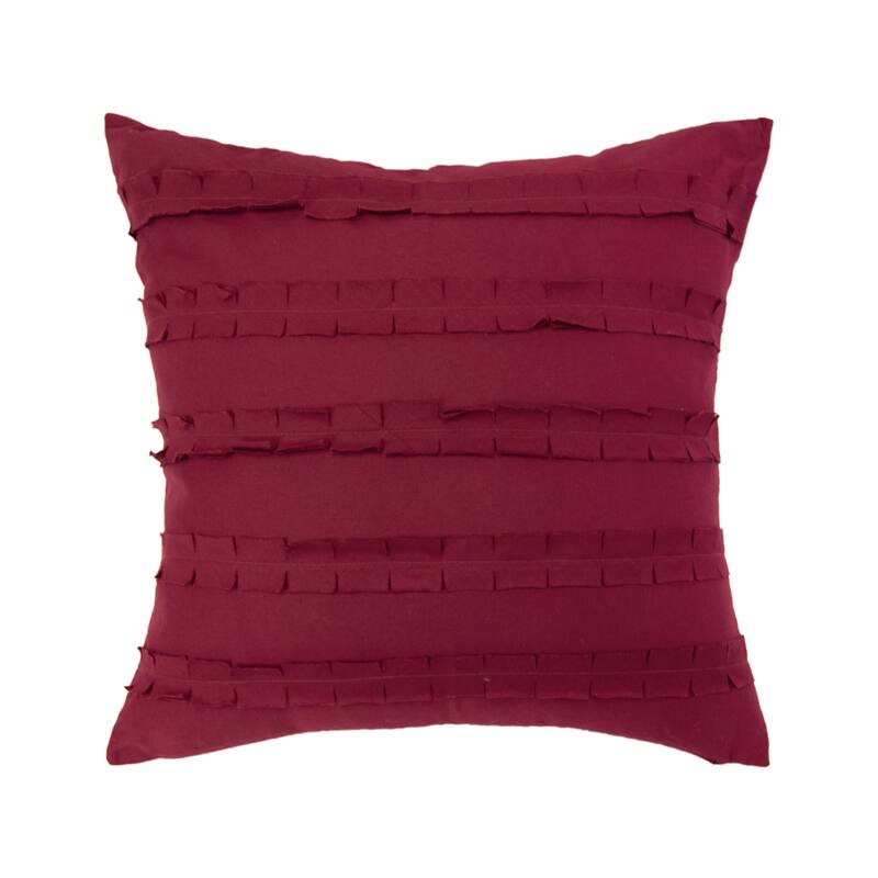 Donna Sharp Dawson Red Ruffle Cotton Decorative Pillow