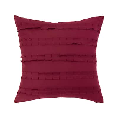 Donna Sharp Dawson Red Ruffle Cotton Decorative Pillow