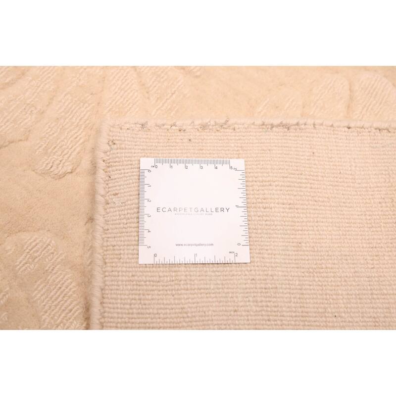 ECARPETGALLERY Hand Loomed Kashkuli Gabbeh Ivory Wool Rug - 9'10 x 13'1