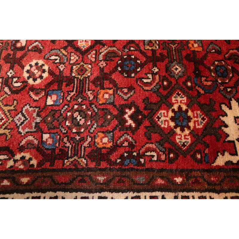 ECARPETGALLERY Hand-knotted Andelz Red Wool Rug - 3'5 x 11'0