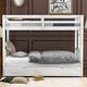 preview thumbnail 6 of 17, Convertible Twin Size Bunk Bed with Pull-out Trundle, Wood Bunk Bed with Staircase and Guardrails, 3-in-1 Sleeper for Guest Room